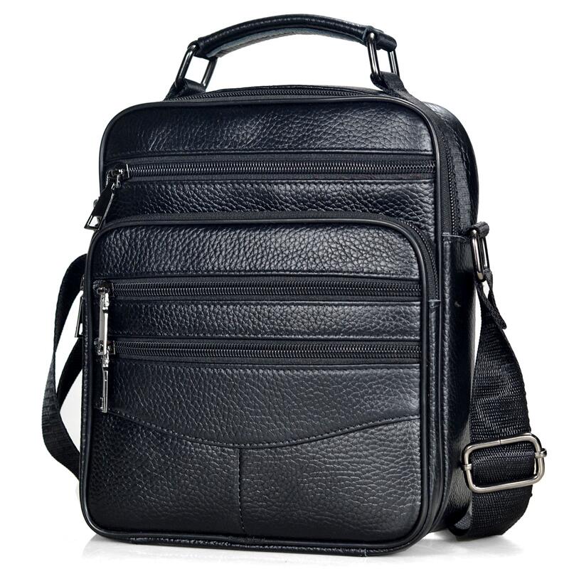 Leather Work Handbags - Men Genuine Leather Handbags Male High