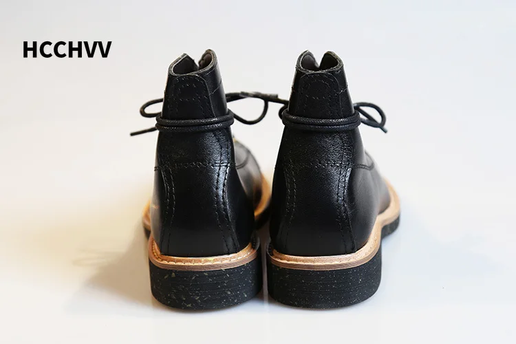 Men's Round Head Locomotive Wo - огляд і ціна Leather Work Women Shoes