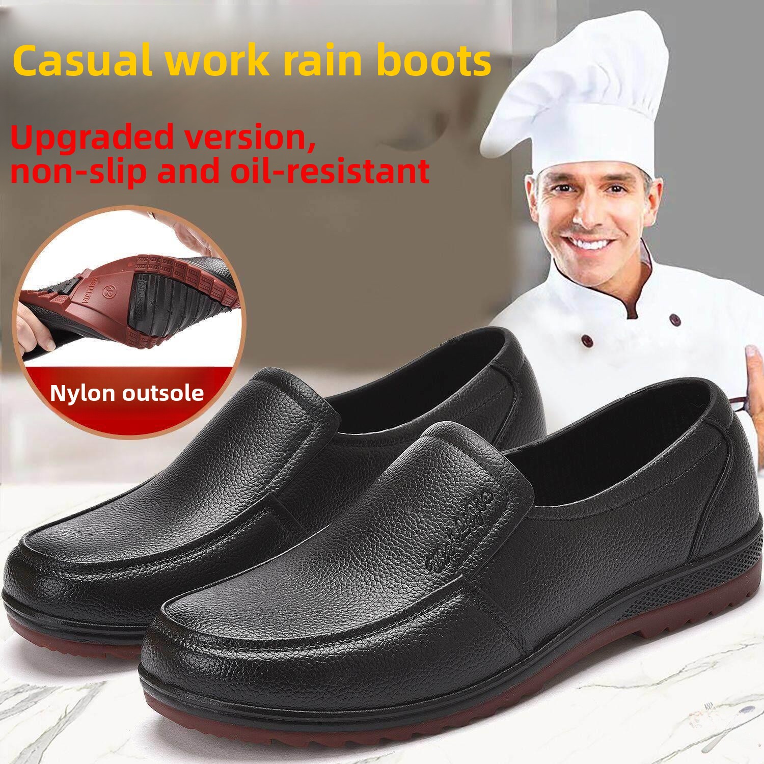Men's Casual Work Rain Boots L - огляд і ціна Youtube Leatherwork