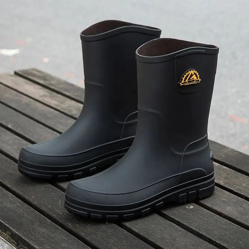 New Fashion Men Rain Boots Pla - огляд і ціна Youtube Leatherwork