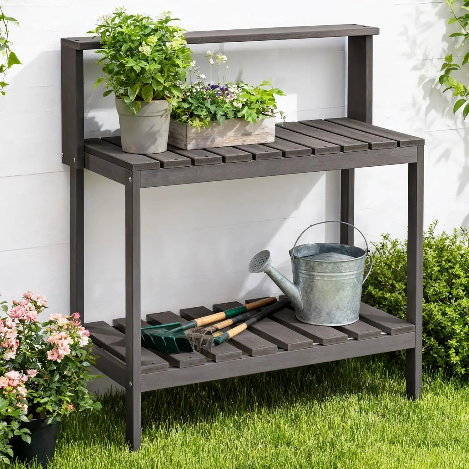 Outdoor Potting Bench, HDPE Pa - огляд і ціна Leatherwork Bench