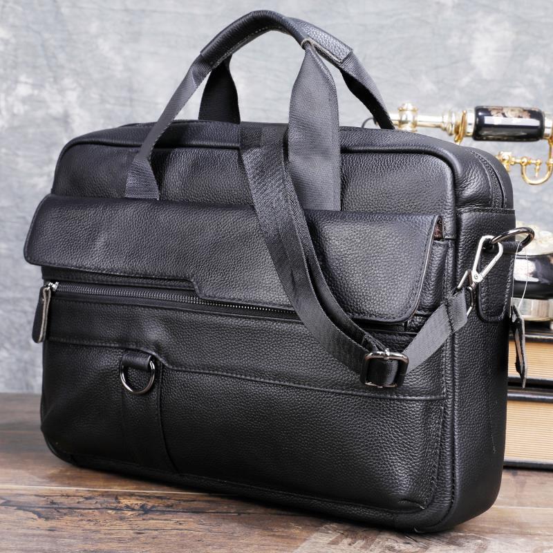 Large Men's Genuine Leather Ha - огляд і ціна Leather Work Bag