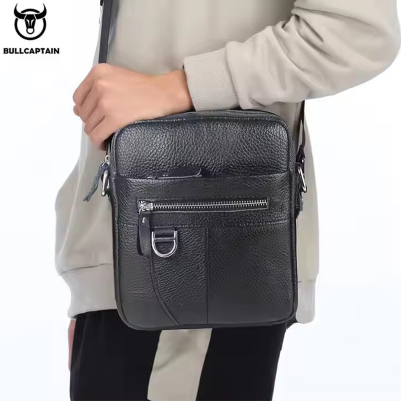 BULLCAPTAIN Mens Leather Messe - огляд і ціна Leather Work Handbags