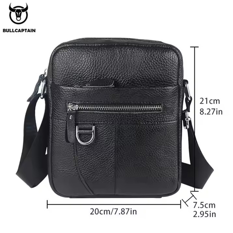 BULLCAPTAIN Mens Leather Messe - огляд і ціна Leather Work Handbags