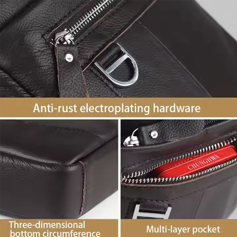 BULLCAPTAIN Mens Leather Messe - огляд і ціна Leather Work Handbags
