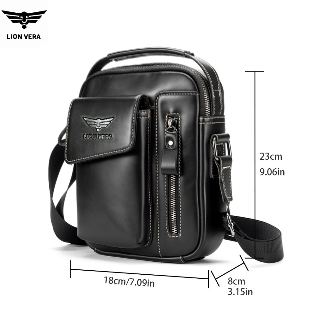 LION VERA Men's Genuine Leathe - огляд і ціна Leather Work Handbags