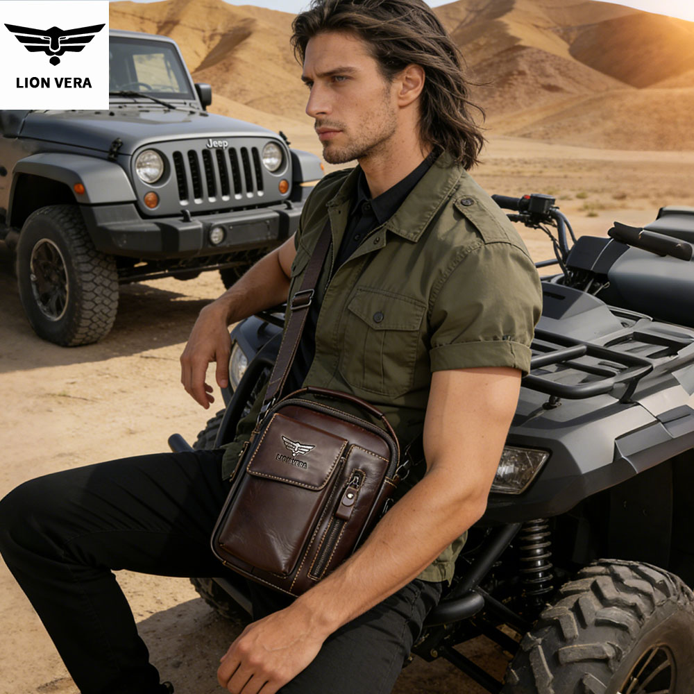 LION VERA Men's Genuine Leathe - огляд і ціна Leather Work Handbags