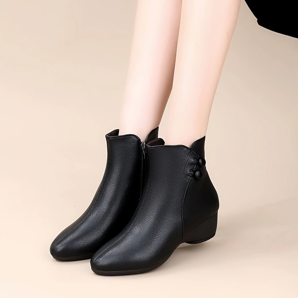 Women Mid Wedge Heel Ankle Boo - огляд і ціна Leather Work Women Shoes