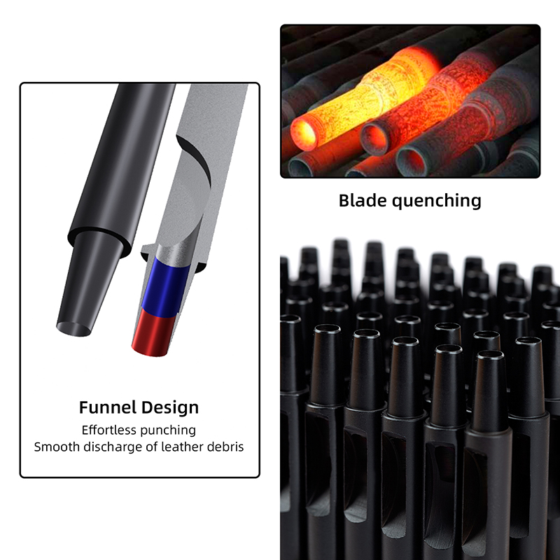 WUTA 1-10pcs Plating Titanium  - огляд і ціна Leatherwork Punching Tool