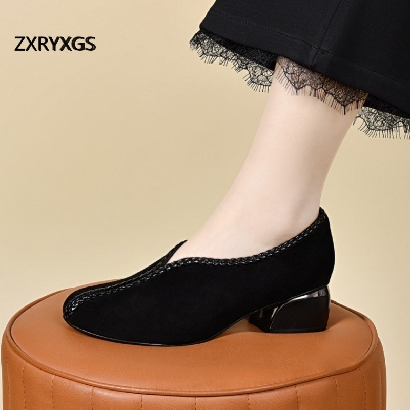ZXRYXGS Premium Matte Sheepski - огляд і ціна Leather Work Women Shoes