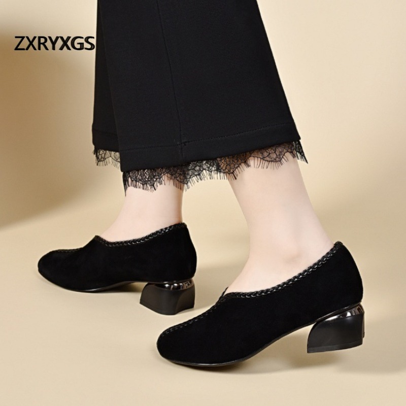 ZXRYXGS Premium Matte Sheepski - огляд і ціна Leather Work Women Shoes