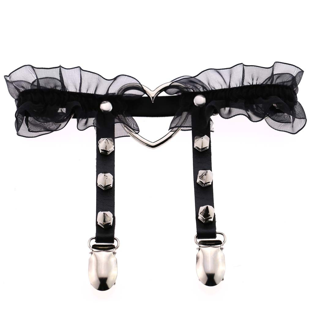 Women Goth Leather Love Garter - огляд і ціна Leather Work Harness