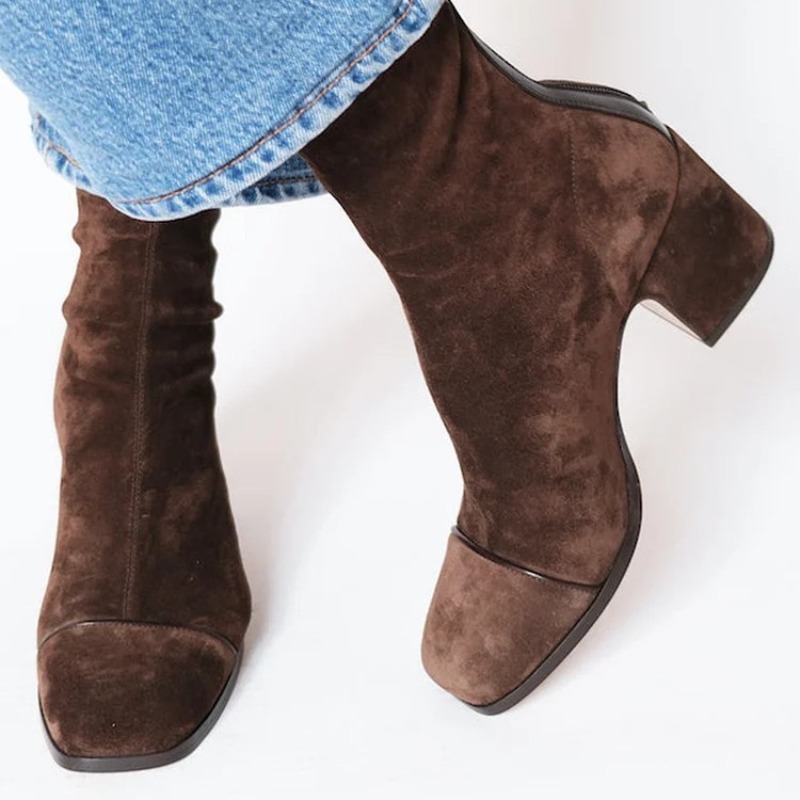 Suede Leather Women's Boots Po - огляд і ціна Leather Work Women Shoes