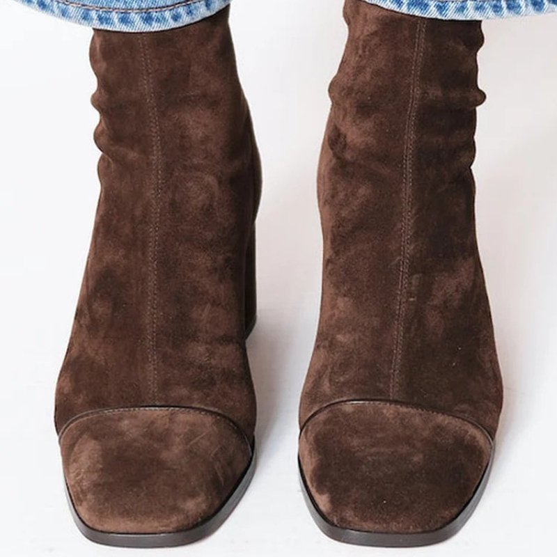 Suede Leather Women's Boots Po - огляд і ціна Leather Work Women Shoes