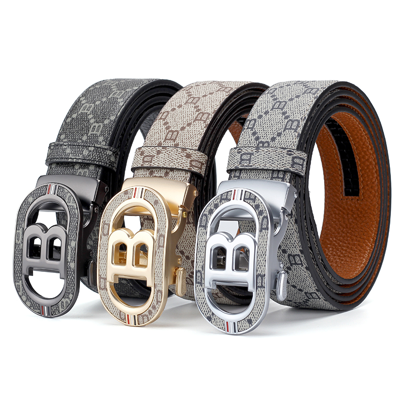Fashion B Letter Auto Buckle B - огляд і ціна Leather Works Belt