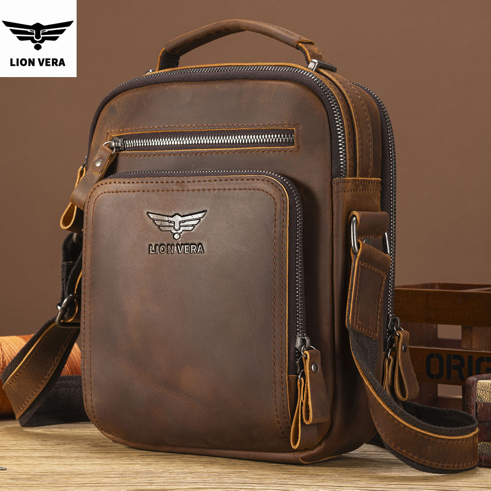 LION VERA Men's Shoulder Bag C - огляд і ціна Leather Work Handbags