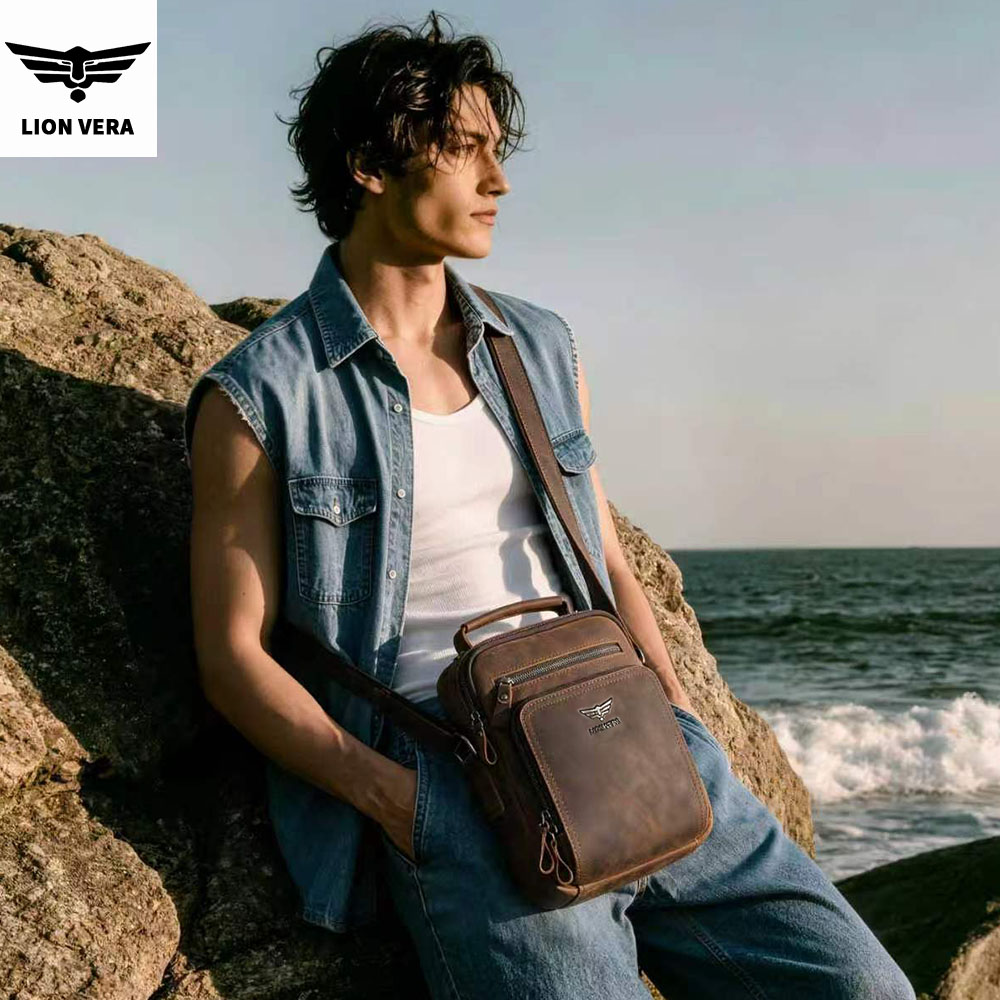 LION VERA Men's Shoulder Bag C - огляд і ціна Leather Work Handbags
