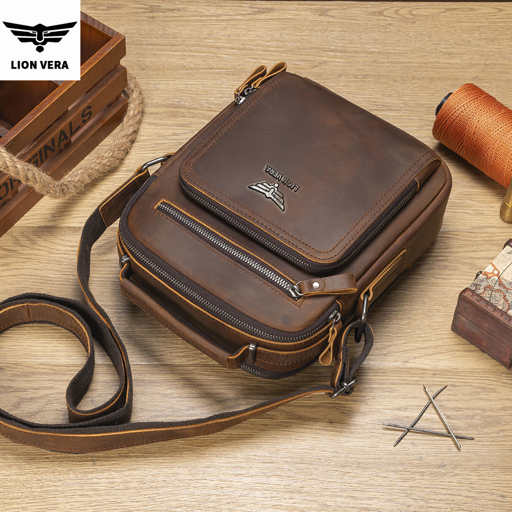LION VERA Men's Shoulder Bag C - огляд і ціна Leather Work Handbags