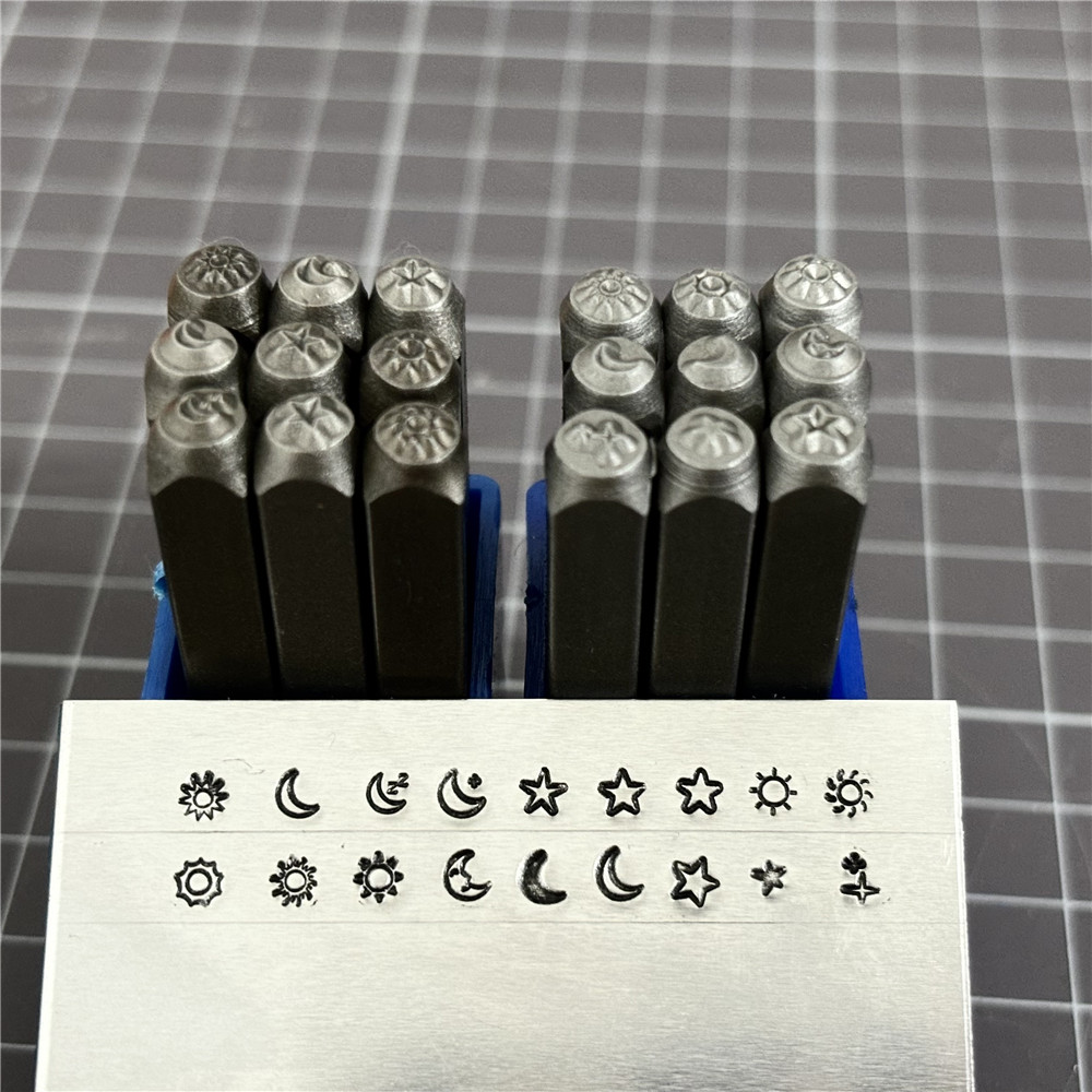 9pcs/set Moon Star Sun Design  - огляд і ціна Leatherwork Punching Tool