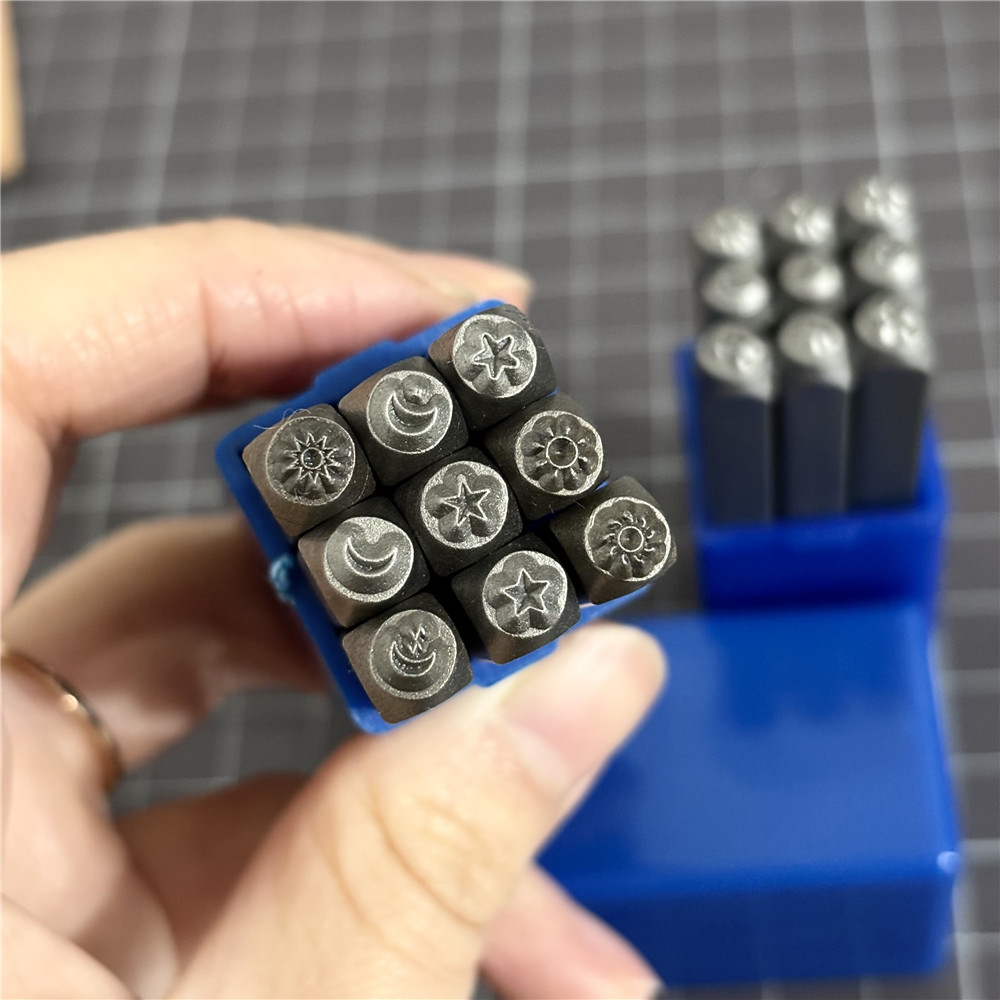 9pcs/set Moon Star Sun Design  - огляд і ціна Leatherwork Punching Tool